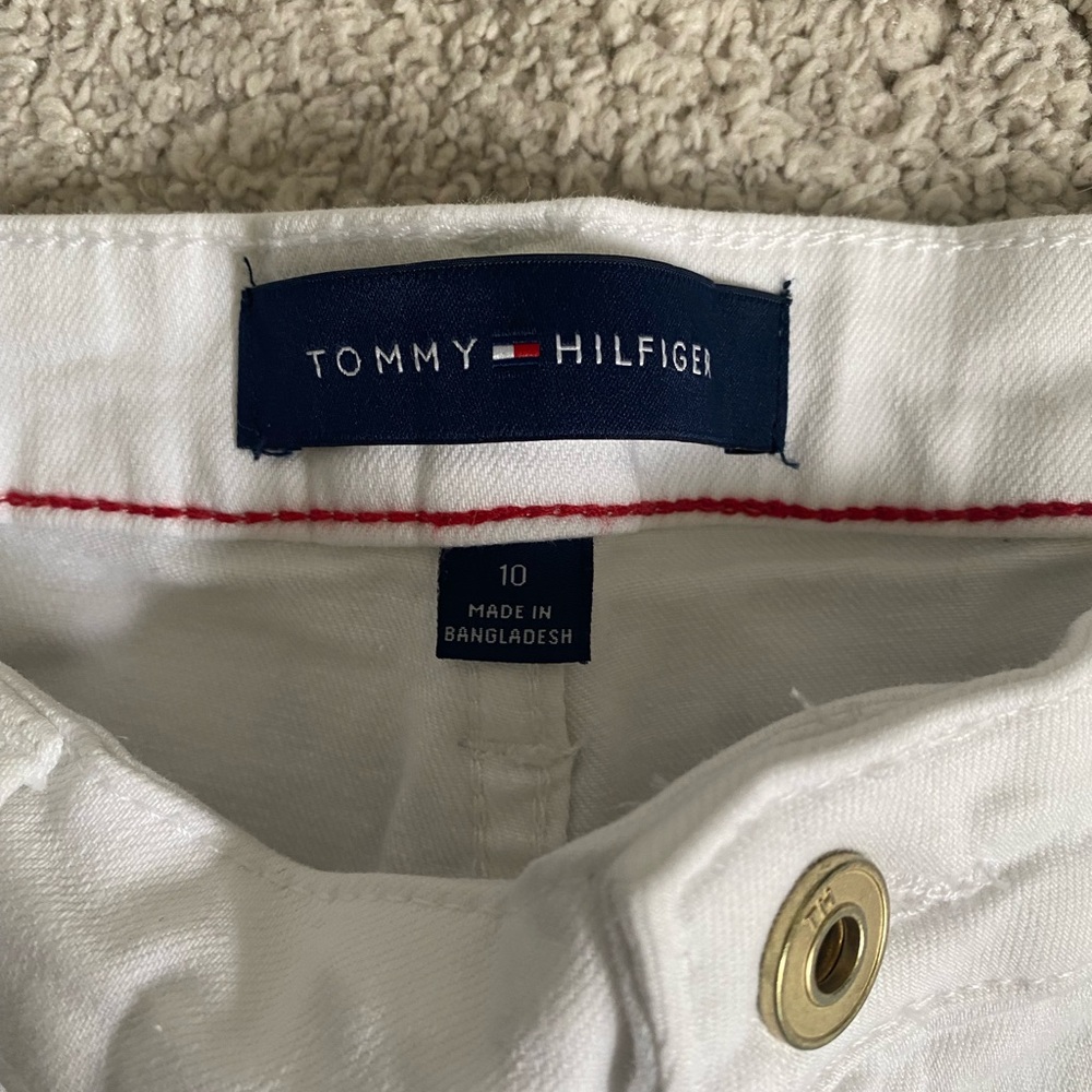 Bundle Tommy Hilfiger White, Denim & Navy Gingham Women’s Shorts Size 10 - Picture 3 of 11
